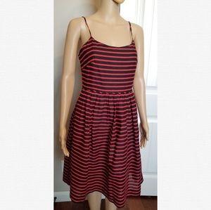 ❤2 for $10! J Crew Red/black strip  Dress